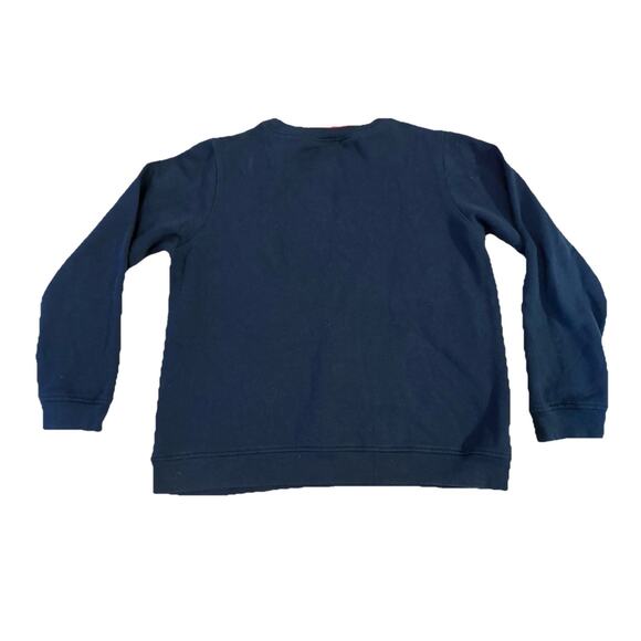 Real Work Wear Brand Size Medium Navy Christmas Sweater Preowned - Picture 4 of 4